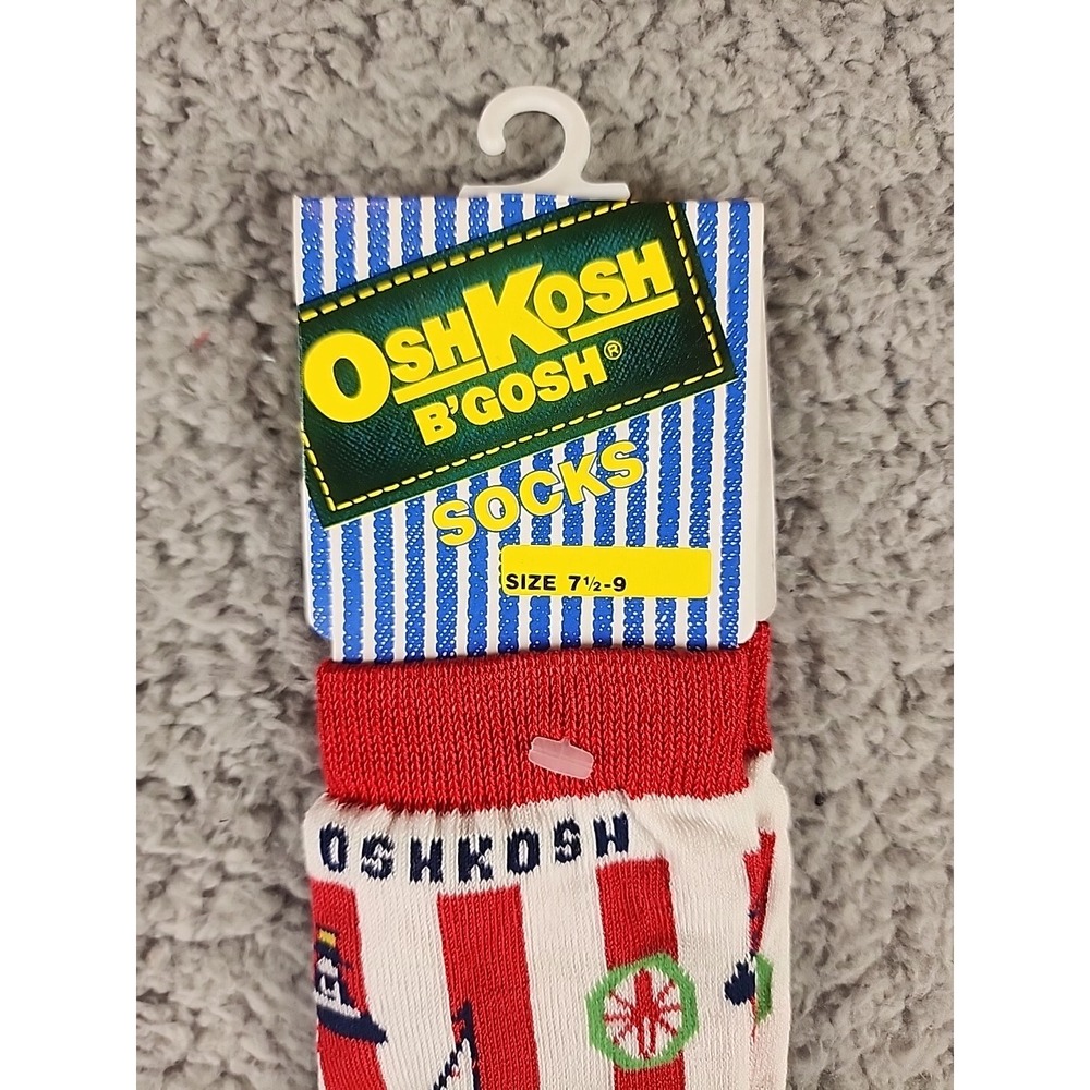 Vintage OshKosh B'Gosh Socks Sailboat 1991 New W/ Tags - Picture 2 of 5